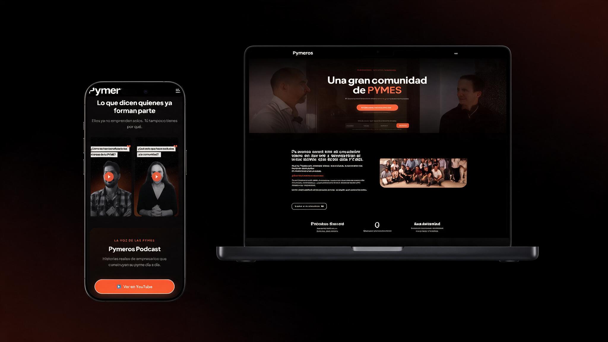 Web de Pymeros, plataforma de comunidad y membresía para pymes
