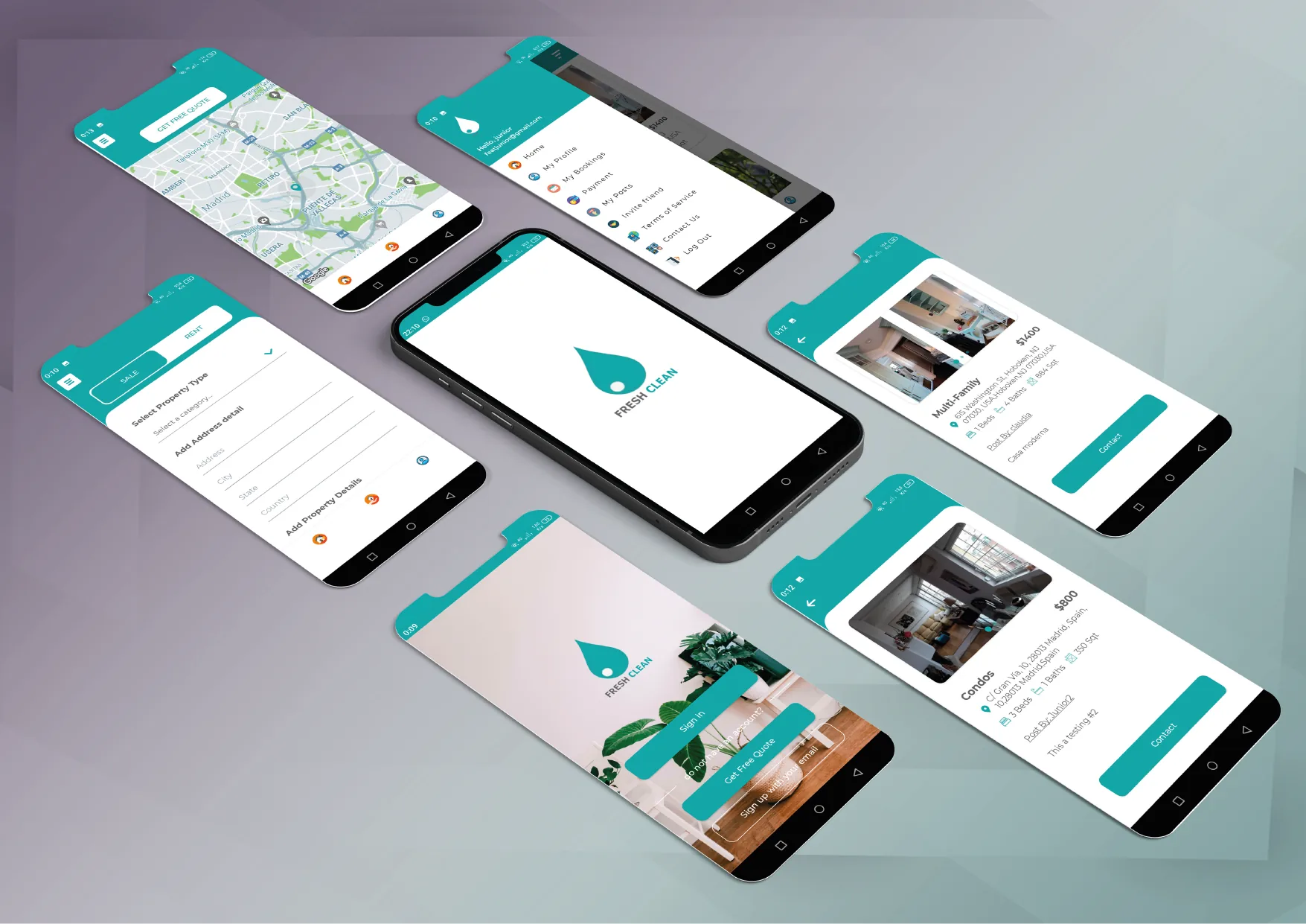 Web de Fresh Clean Now, empresa de limpieza con reservas online