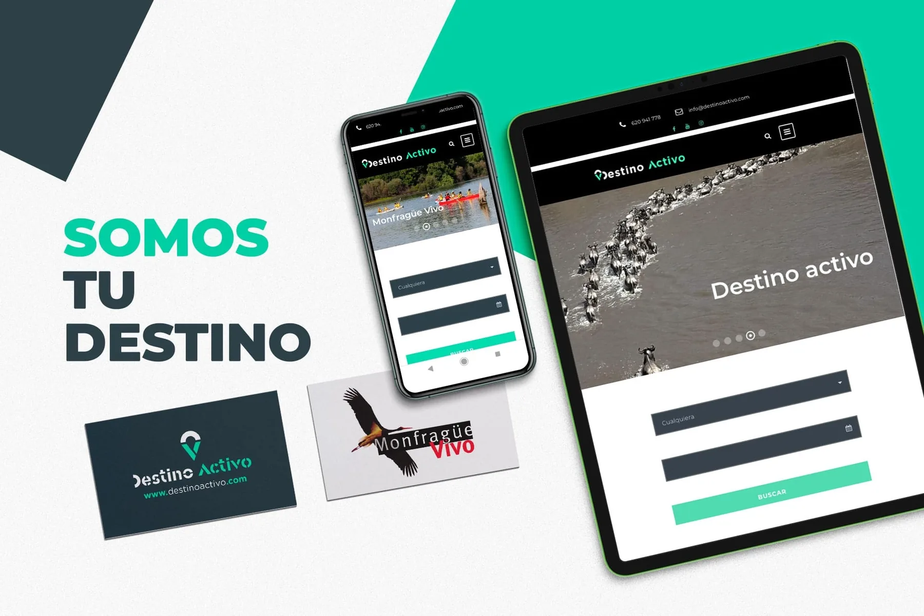 Web de Destino Activo, agencia de viajes y ecoturismo con reserva de tours online