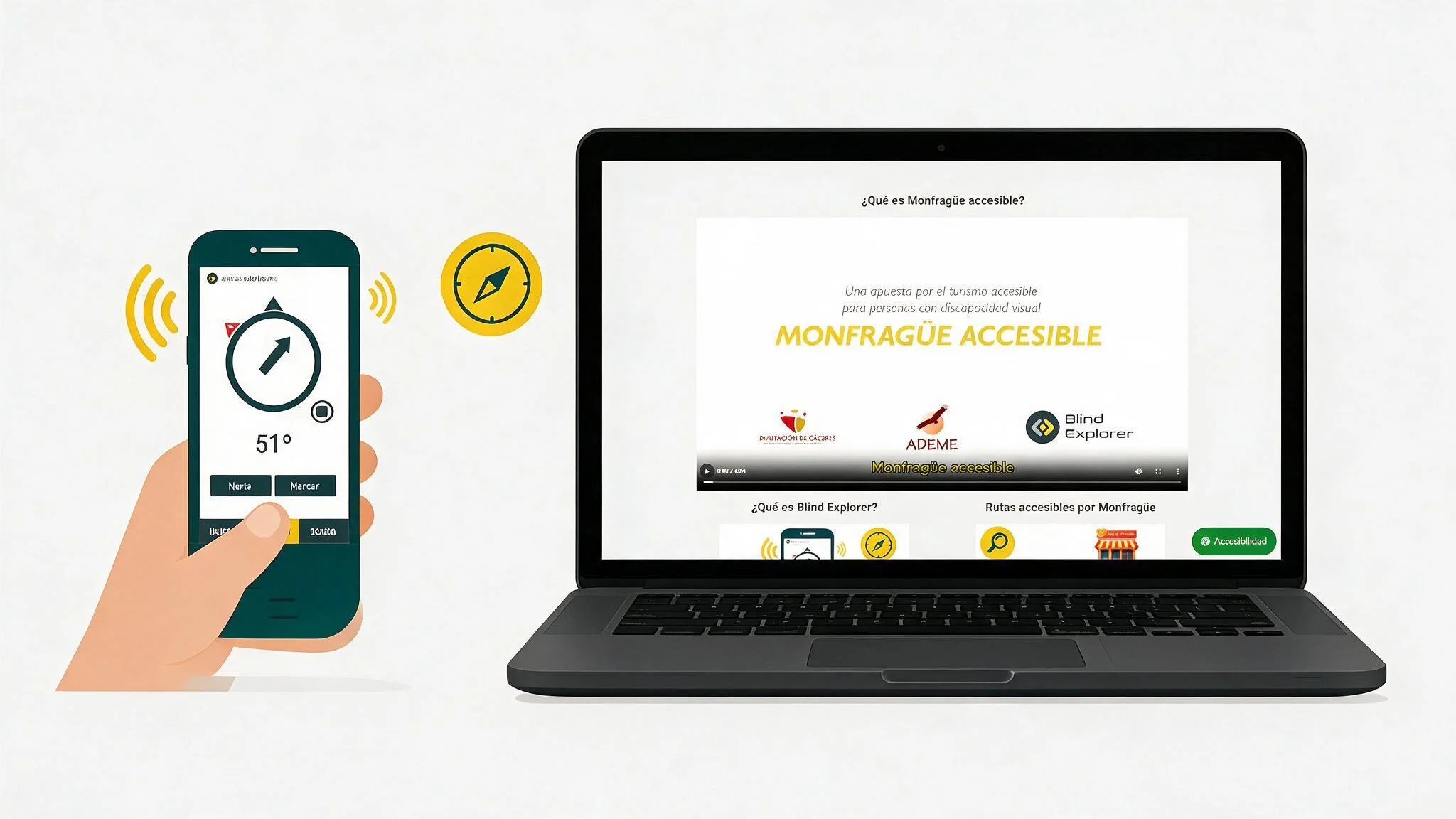 Web informativa y contenido audiovisual de Monfragüe Accesible, desarrollada por Caverna Tecnológica